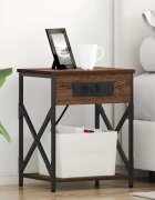 vidaXL Нощен шкаф 2 бр. Кафяв дъб 41 x 31 x 51 см Инженерна дървесина
