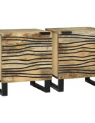 vidaXL Нощен шкаф 2 бр. Натурално 40 x 33 x 46 см Инженерна дървесина