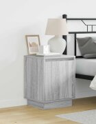 vidaXL Нощен шкаф 2 бр. Сив 39 x 345 x 50 см Инженерна дървесина