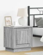 vidaXL Нощен шкаф 2 бр. Сив 44 x 345 x 45 см Инженерна дървесина