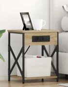 vidaXL Нощен шкаф 2 бр. Сонома дъб 41 x 31 x 51 см Инженерна дървесина