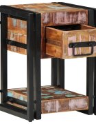 vidaXL Нощен шкаф 30 x 30 x 40 cm Солидно възстановено дърво