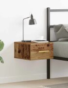 vidaXL Нощен шкаф 35 x 35 x 20 см Инженерна дървесина Старо дърво