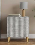 vidaXL Нощен шкаф Бетонно сиво 43 x 345 x 48 см Инженерна дървесина