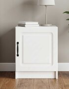 vidaXL Нощен шкаф Бял гланц 43 x 345 x 47 см Инженерна дървесина