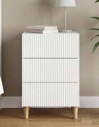 vidaXL Нощен шкаф Бял гланц 43 x 41 x 665 см Инженерна дървесина