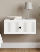 vidaXL Нощен шкаф Бял гланц 49 x 345 x 20 см Инженерна дървесина