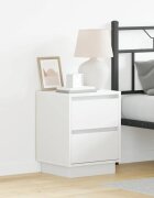 vidaXL Нощен шкаф Бяло 39 x 345 x 50 см Инженерна дървесина