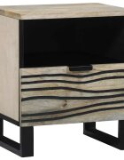 vidaXL Нощен шкаф Бяло 40 x 33 x 46 см Инженерна дървесина