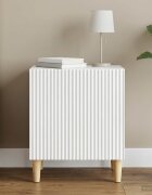 vidaXL Нощен шкаф Бяло 43 x 345 x 50 см Инженерна дървесина