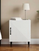 vidaXL Нощен шкаф Бяло 43 x 345 x 50 см Инженерна дървесина