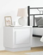 vidaXL Нощен шкаф Бяло 44 x 345 x 45 см Инженерна дървесина