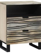 vidaXL Нощен шкаф Бяло 50 x 33 x 62 см Инженерна дървесина