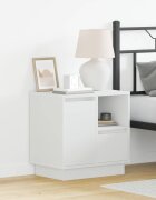 vidaXL Нощен шкаф Бяло 50 x 345 x 50 см. Инженерна дървесина