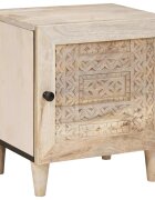 vidaXL Нощен шкаф Бяло 80 x 50 x 40 cm Инженерна дървесина