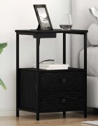 vidaXL Нощен шкаф Черния дъб 40 x 31 x 60 см Инженерна дървесина