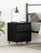vidaXL Нощен шкаф Черния дъб 40 x 35 x 50 см Инженерна дървесина