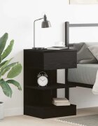 vidaXL Нощен шкаф Черния дъб 40 x 35 x 65 см Инженерна дървесина