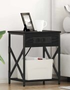vidaXL Нощен шкаф Черния дъб 41 x 31 x 51 см Инженерна дървесина