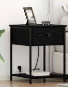 vidaXL Нощен шкаф Черния дъб 42 x 41 x 56 см Инженерна дървесина