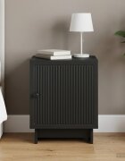 vidaXL Нощен шкаф Черно 43 x 345 x 50 см Инженерна дървесина