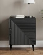 vidaXL Нощен шкаф Черно 43 x 345 x 50 см Инженерна дървесина