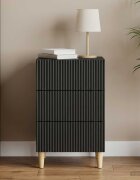 vidaXL Нощен шкаф Черно 43 x 41 x 665 см Инженерна дървесина