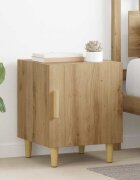 vidaXL Нощен шкаф Дъб 40 x 40 x 50 cm Инженерна дървесина