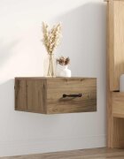 vidaXL Нощен шкаф Дъб Артизан 35 x 35 x 20 см Инженерна дървесина