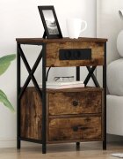 vidaXL Нощен шкаф Димян дъб 40 x 31 x 60 см Инженерна дървесина