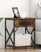 vidaXL Нощен шкаф Димян дъб 41 x 31 x 51 см Инженерна дървесина