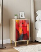 vidaXL Нощен шкаф HEESCH 2 бр. Дъб сонома 36 x 33 x 60 см