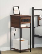vidaXL Нощен шкаф Кафяв дъб 41 x 28 x 76 см Инженерна дървесина