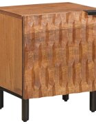vidaXL Нощен шкаф Кафяво 40 x 33 x 46 см Солидно мангово дърво