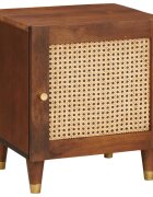 vidaXL Нощен шкаф Кафяво 40 x 335 x 46 см Масивна акациева дървесина
