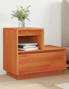 vidaXL Нощен шкаф Кафяво с восъчно покритие 60 x 34 x 51 см