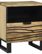 vidaXL Нощен шкаф Натурално 40 x 33 x 46 см Инженерна дървесина