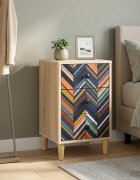 vidaXL Нощен шкаф OMMEN Дъб сонома 36 x 33 x 60 см Инженерна дървесина