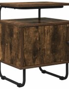 vidaXL Нощен шкаф Опушен дъб 40 x 36.5 x 50 cm Инженерна дървесина