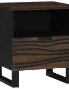 vidaXL Нощен шкаф Орех 40 x 33 x 46 см Инженерна дървесина