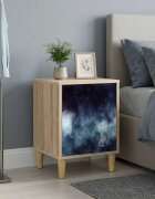 vidaXL Нощен шкаф RAALTE Дъб сонома 36 x 33 x 50 см
