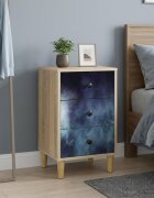 vidaXL Нощен шкаф RAALTE Дъб сонома 36 x 33 x 60 см