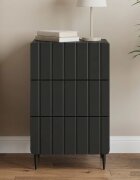vidaXL Нощен шкаф с чекмедже Черно 43x 41 x 68 см Инженерна дървесина