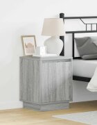 vidaXL Нощен шкаф Сив 39 x 345 x 50 см Инженерна дървесина