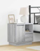 vidaXL Нощен шкаф Сив 50 x 345 x 50 см. Инженерна дървесина