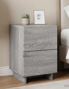 vidaXL Нощен шкаф Сив Сонома 335 x 345 x 50 см Инженерна дървесина