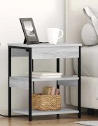 vidaXL Нощен шкаф Сив Сонома 41 x 31 x 51 см Инженерна дървесина