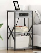vidaXL Нощен шкаф Сив Сонома 41 x 31 x 76 см Инженерна дървесина