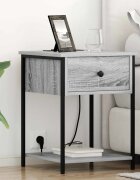vidaXL Нощен шкаф Сив Сонома 42 x 41 x 56 см Инженерна дървесина