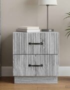 vidaXL Нощен шкаф Сива сонома 43 x 345 x 445 см Инженерна дървесина
